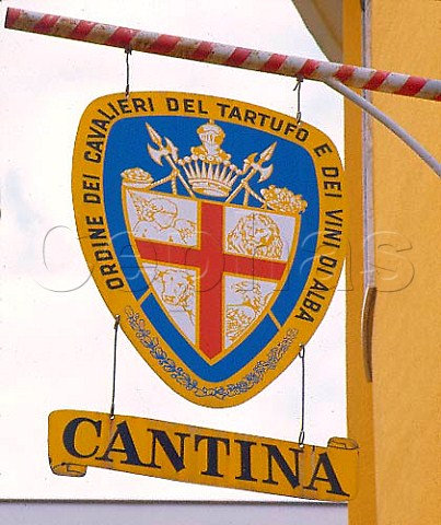 Sign for the Cantine dei Marchesi di Barolo   Barolo Piemonte Italy
