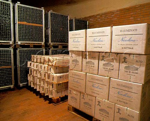 Cases of wine ready for despatch at Cantina   Illuminati Controguerra Abruzzi Italy