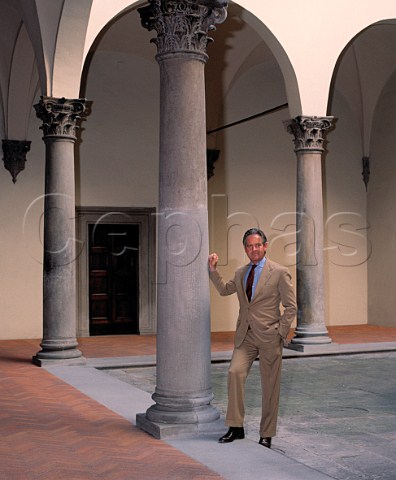 Marchese Piero Antinori in the headquarters of his   company the Renaissance Palazzo Antinori   Florence Tuscany Italy