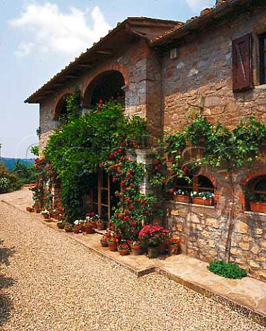 The house of Riecine a wine estate high in the hills above Gaiole in Chianti Tuscany Italy  Chianti Classico