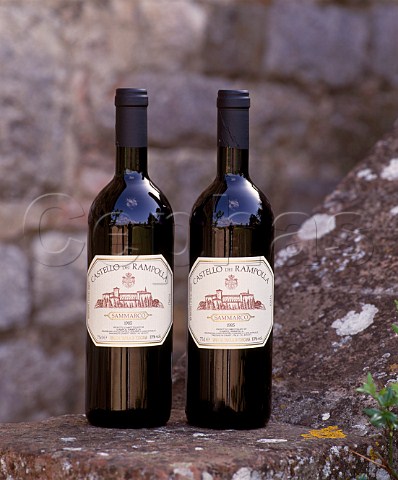 Two bottles of Sammarco at Castello dei Rampolla Santa Lucia in Faulle near Panzano in Chianti Tuscany Italy