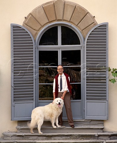 Francesco Giuntini of Selvapiana with his Marreman Shepherd Dog   Pontassieve Tuscany Italy   Chianti Rufina