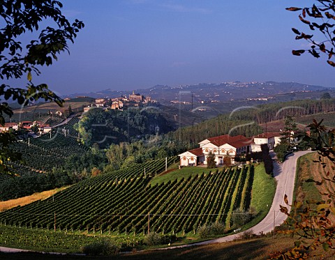 Poderi Aldo Conterno and village of Castiglione Falletto Monforte dAlba Piemonte Italy Barolo