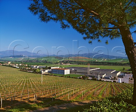 Villa Banfi winery in the Orcia Valley SantAngelo Scalo near Montalcino Tuscany Italy Brunello di Montalcino