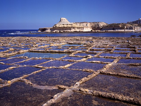 Salt pans near Marsalforn Gozo Malta