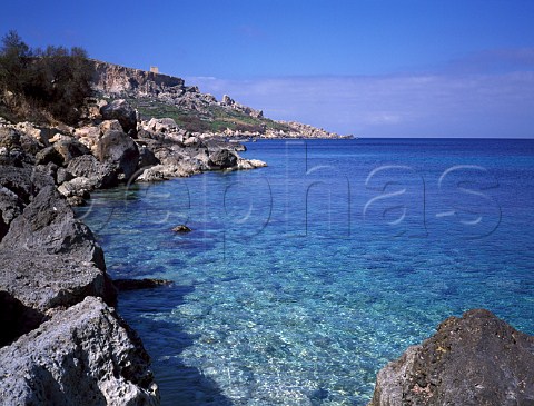 Dah Let Qorrot Bay on the north east coast of Gozo   Malta