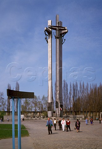 Memorial of three crosses designed and built by the Gdansk shipyard workers after their victorious strike of August 1980 in honour of the workers killed during the revolutionary strike of 1970  Gdansk Poland