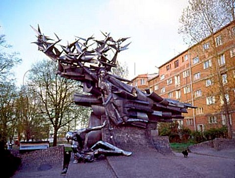 Monument to the workers who died defending the   Polish Post and Telegraph Office on September 1st   1939 After 14 hours of resistance 13 were dead  39   were later executed  Gdansk Poland