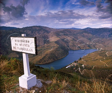 Sign at the top of the track which leads down to   Taylors Quinta de Vargellas high in the Douro   Valley to the east of Pinho Portugal  Port  Douro