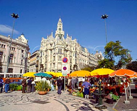 The Sunday flower market in Avenida dos Aliados   Porto Portugal