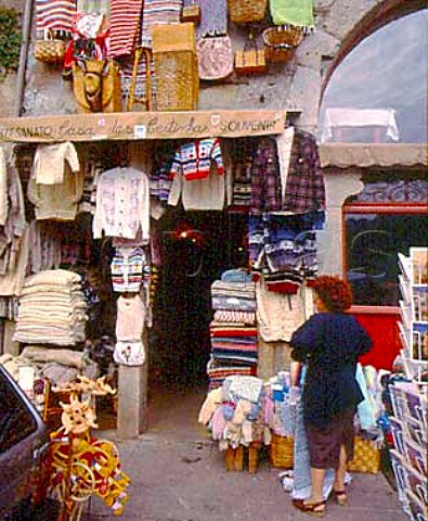 Porto Portugal  Crafts and souvenir shop on Cais da Ribeira the   waterfront area alongside the Douro River