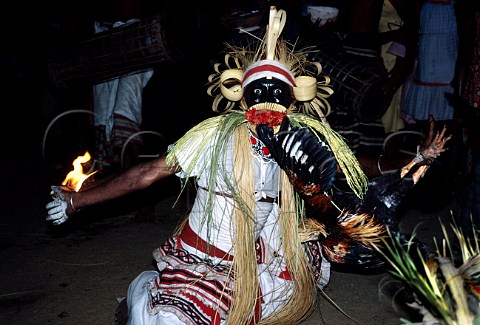 Part of Matara Devil Dance a witchcraft healing ceremony in southern Sri Lanka