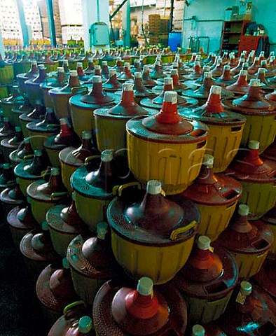 Wine for sale in demijohns at the bodega of Alvear   Montilla Andaluca Spain  MontillaMoriles