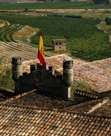 View over roofs of Bodegas Marques de Murrieta   Ygay near Logrono La Rioja Spain  Rioja Alta
