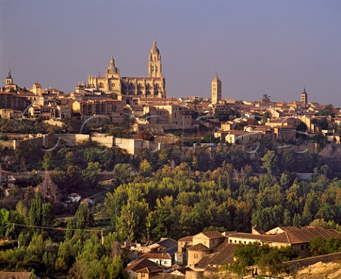 Segovia and its cathedral viewed from the   northeast   Castilla y Len Spain