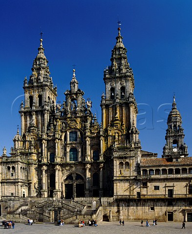 The cathedral of Santiago de Compostela where   StJames is said to be buried   Galicia Spain