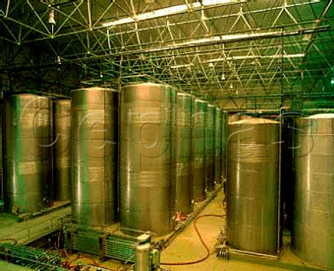 Refrigerated stainless steel tanks in the ultra   modern bodega of Lapatena They produce some of the   best wines of the area Santa Cruz de Arrobaldo   Galicia   DO Ribeiro