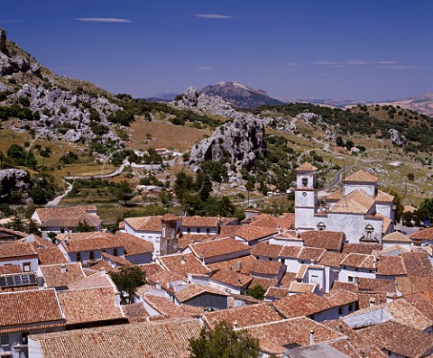 The white town of Grazalema near Ronda  Andaluca Spain