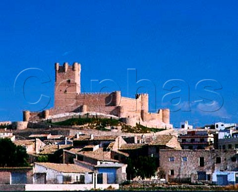 The Moorish castle above the town of Villena   Alicante Province Spain