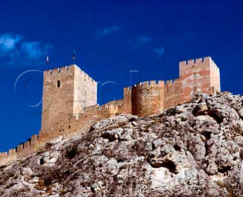 The castle above the town of Sax Alicante Province   Spain