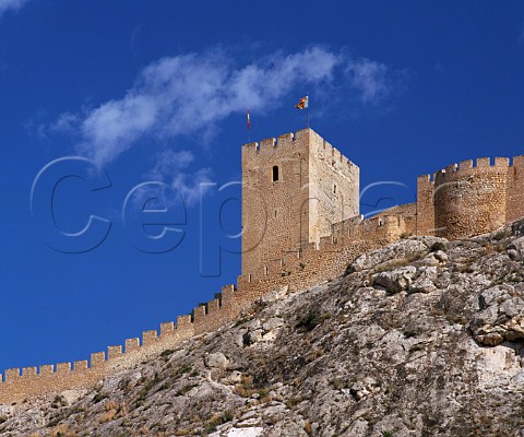 The castle above the town of Sax   Alicante Province Spain
