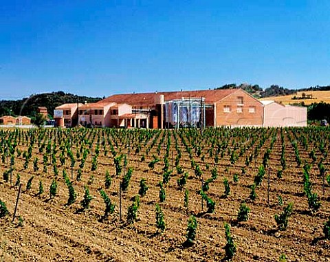 Bodegas Pirineos and vineyard north of Barbastro   Aragon Spain DO Somontano