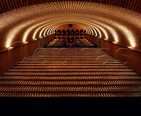 Bottle maturation cellar of Bodegas Campillo Laguardia Alava Spain Rioja Alavesa
