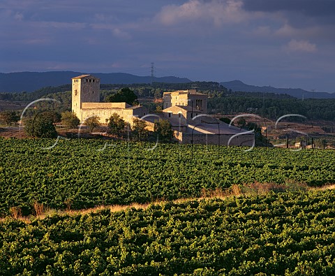 The 11thcentury Castillo de Milmanda of Familia Torres and its Chardonnay vineyard The castle was formerly part of the holdings of the nearby Monastery of Poblet Vimbodi Catalonia Spain   Conca de Barber