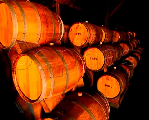 Barrel room Trefethen vineyards Napa California