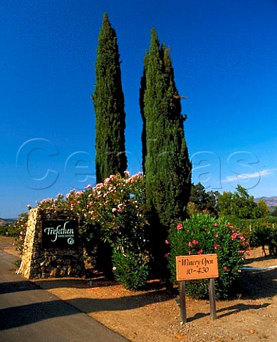 Trefethen Vineyards entrance Napa California
