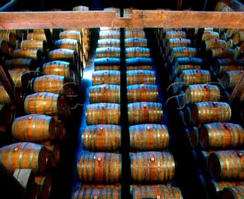 Barrel room at Trefethen Vineyards Napa California