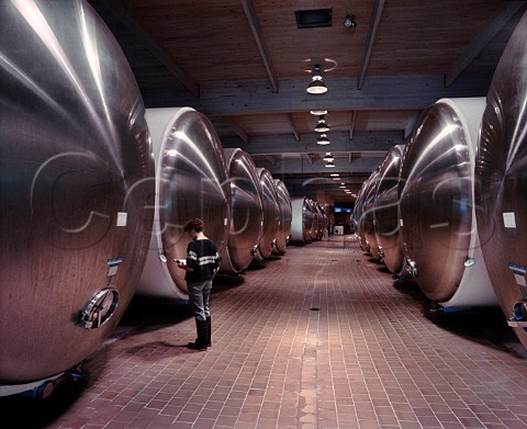 Fermentation tanks for sparkling wine  Domaine Chandon Yountville Napa Co  California Napa Valley