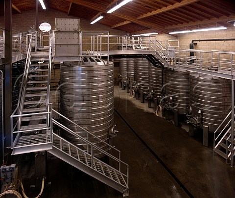 Refrigerated stainless steel tanks of Matanzas Creek   Winery Santa Rosa California  Sonoma Valley