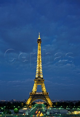 Eiffel Tower at dusk Paris France