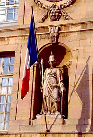 Tricolore flag flying outside the Palais   des Ducs in Dijon CtedOr France   Bourgogne