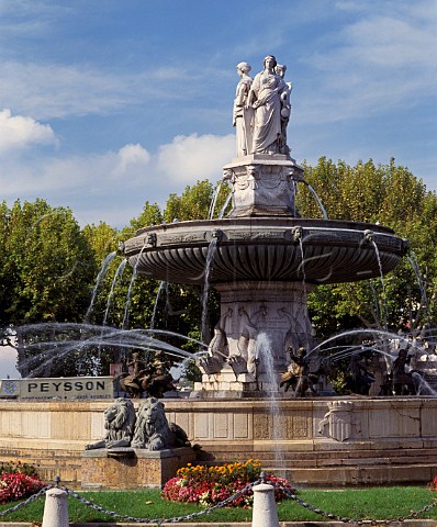 La Rotonde fountain in the centre of  AixenProvence BouchesduRhne France  Provence