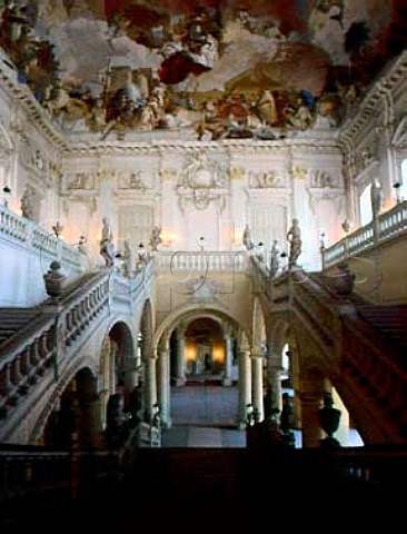 Wurzburg Residenz baroque style grand staircase       Bavaria West Germany