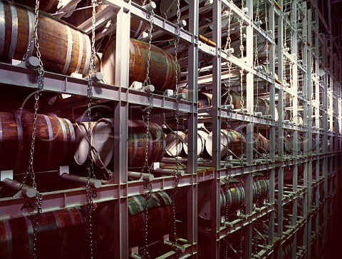 Bonded warehouse of Suntory Hakushu Whiskey Distillery Yamanashi Prefecture Japan