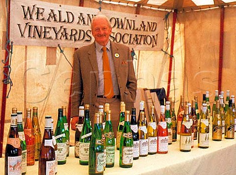 Weald and Downland Vineyards Association display at the Festival of English Wines held at Leeds Castle  Circa 1992
