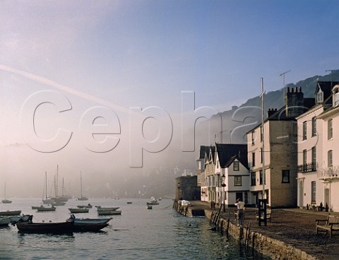 Misty morning at Dartmouth harbour  Devon England