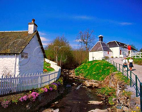 The old kiln building centre at Edradour Scotlands smallest whisky distillery built in 1837  Pitlochry  Perthshire Scotland