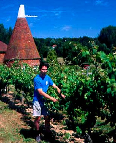 David Sax winemaker of Leeford Vineyards   Whatlington East Sussex England