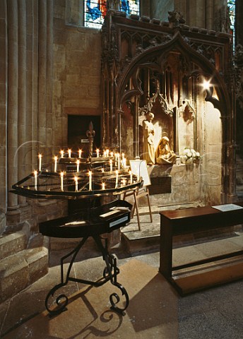 Candles in Wells Cathedral Somerset England