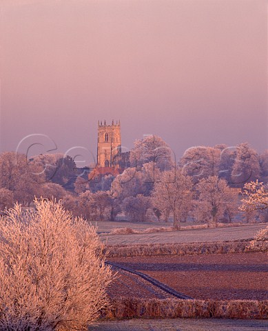 Early morning frost over East Markham Nottinghamshire