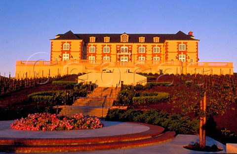 Sunrise at Domaine Carneros part owned   by Taittinger Carneros Napa Valley    California