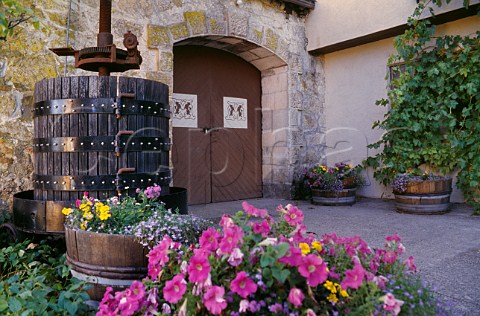 Cellar door of Mayacamas Vineyards winery Napa California  Mount Veeder