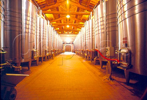 Refrigerated stainless steel tanks at   Domaine de Beaurenard   ChteauneufduPape Vaucluse France