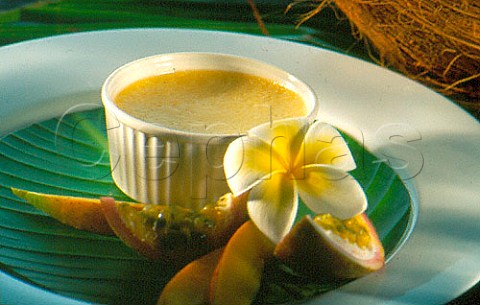 Balinese dish Baked coconut cream  custard