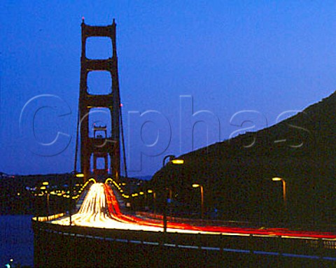 Golden Gate Bridge at dusk San Francisco   California USA