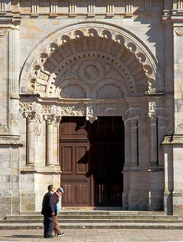 Door detail of Basilique StAnnedAuray  Morbihan   France  Brittany   